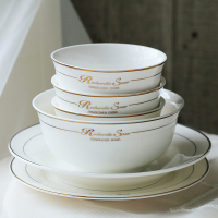 骨瓷餐具套装景德镇饭碗筷盘子 家用58头欧式简约