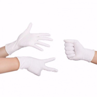 一次性手套丁晴手套家务防水橡胶pvc洗碗劳保加厚耐磨女餐饮 纯白-加厚耐用100只袋装 M[中号]