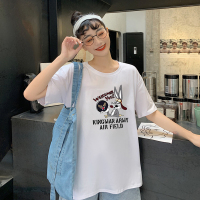 纯棉短袖T恤女圆领宽松纯棉T恤(56件起售)
