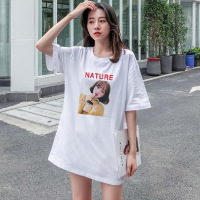 2020新款大版宽松t恤女短袖纯棉中长款(63件起售)