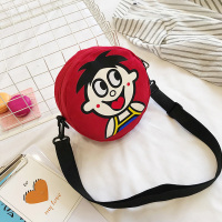 ins旺仔俱乐部雪饼零钱包可爱帆布旺仔斜挎单肩包搞怪旺仔水桶包(59件起售)