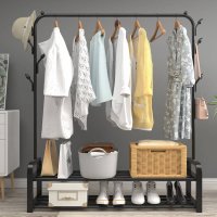 多功能晾衣架简易现代风衣帽架防风衣架落地晾衣杆室内晒衣收纳架