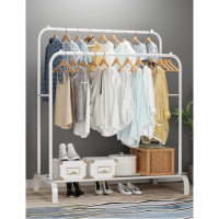 落地挂衣架带帘 防尘卧室大容量宿舍用带防尘罩少女心网红置物架