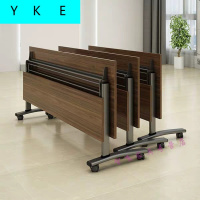 放心购折叠培训桌椅会议桌条形桌长条桌双人课桌椅学生翻板桌移动拼接桌