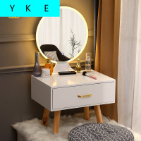飘窗梳妆台多功能小型卧室化妆台化妆台小化妆桌带灯 80拉手轨道智能灯 组装