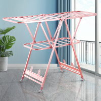 艺可恩晾衣架落地折叠室内室外阳台婴儿凉晒衣架铝合金晾衣杆晒被子神器