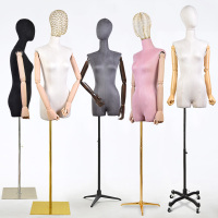 艺可恩韩版女模特架服装店半身展示架橱窗全身小胸假人婚纱人台道具带头