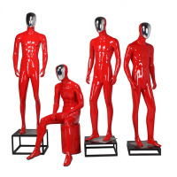 艺可恩个性男装模特道具全身服装模特橱窗展示架韩版电镀脸假人