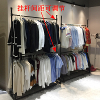 艺可恩铁艺女装店衣架服装展示架落地式双层婚纱架可调节挂衣服陈列货架