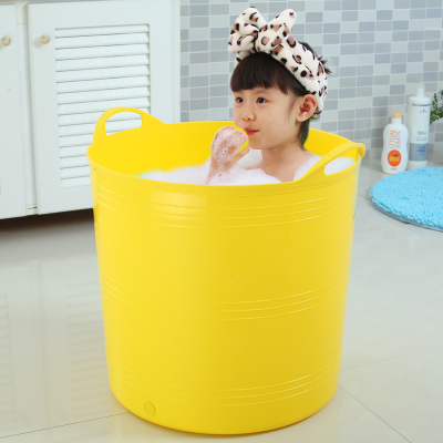 艺可恩手提加高儿童洗澡桶塑料小孩婴儿宝宝浴盆泡澡桶家用可坐沐浴桶