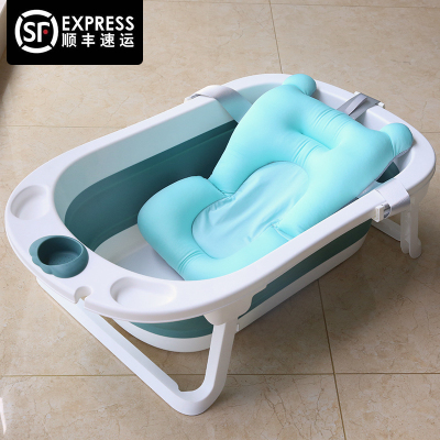 艺可恩婴儿洗澡盆宝宝折叠浴盆家用儿可坐躺小孩大号沐浴桶儿童用品