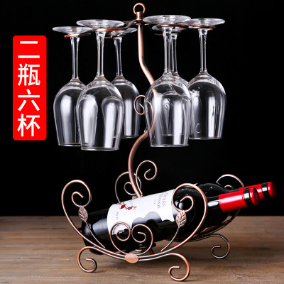 艺可恩倒挂红酒杯架创意红酒架个性铁艺欧式酒架摆件葡萄酒架高脚杯杯架