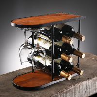 艺可恩家用红酒架摆件瓶架葡萄酒红酒杯挂杯架欧式高脚杯酒柜倒挂展示架