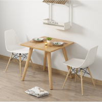艺可恩餐桌椅组合家用小户型客厅厨房两用简约现代欧式实木腿圆方形餐桌