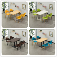 艺可恩A字餐桌椅时尚创意咖啡主题餐厅家用快餐桌椅组合