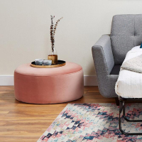 艺可恩时尚小圆沙发单人圆形凳服装店凳子家用小墩子小凳子客厅脚踏