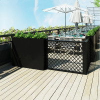 艺可恩转角栅栏花箱组合户外园艺围栏商业街绿化咖啡厅铁艺隔断护栏篱笆