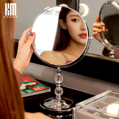 艺可恩化妆镜台式大号公主镜双面高清桌面欧式便携镜子梳妆镜