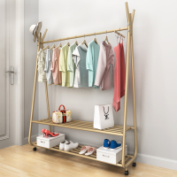 艺可恩挂衣架落地卧室内衣帽架家用折叠衣服架单杆式凉衣架晾晒衣架