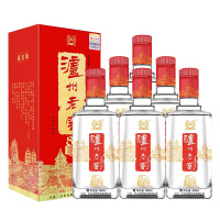 [MN]泸州老窖八年窖头曲流金版52度浓香型500ML*6瓶礼盒装整箱宴请送礼