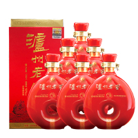 泸州老窖八年窖头曲酒庄红八52度500ML*6瓶整箱礼盒装纯粮食酒宴请送礼商务