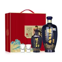 泸州老窖蓝花瓷头曲升级版1L+168ml礼盒装52度浓香型纯粮食酒送礼
