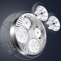 射灯光源灯泡亮35w40w45w螺口e27轨道灯芯红光蓝光绿光r3