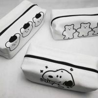 可爱帆布笔袋韩版ins女初中生中学生查理卡通文具袋笔盒