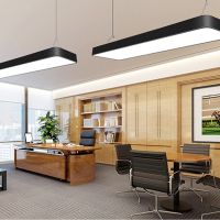 led长条灯办公室书房吊灯现代led吸顶灯写字楼商场健身房学