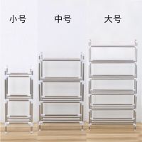 加厚不锈钢置物架 厨房锅架浴室收纳架多功能脸盆架鞋架