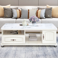 茶几桌客厅家用欧式大理石电视柜组合现代简约小户型圆角玻璃茶几