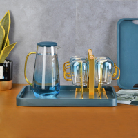 轻奢马克杯挂架沥水托盘置物架杯架子水杯架六头收纳倒挂杯子架子