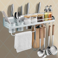 厨房置物架壁挂式免打孔收纳调料刀架用品多功能家用大全筷子挂架