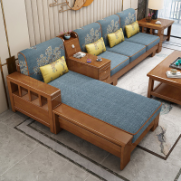 新中式全实木沙发现代简约经济型木质客厅家具家用小户型原木沙发