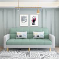 拼色折叠沙发床科技布小户型两用北欧出租房经济型网红款布艺沙发