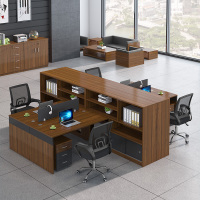 办公桌椅组合屏风员工位办工桌2人位单位带侧柜工作桌办公室桌子