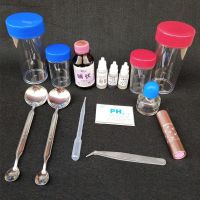 通用产品示范工具多功能通用实验套装直销红蓝套杯ph试剂双头勺