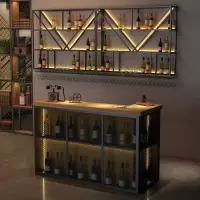红酒架壁挂式酒吧吧台酒架子铁艺靠墙置物架创意发光餐厅墙上酒柜