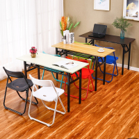 折叠桌子摆摊美甲桌会议桌长条桌培训课桌简易餐桌家用长方形书桌