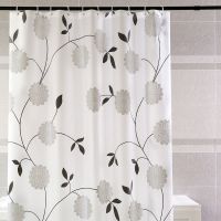 黑白花 单帘(送挂钩)180宽x220高|新品卫生间浴帘防水布加厚遮光防霉浴室隔断帘淋浴挂帘子门