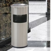 圆形不锈钢垃圾桶|灭烟灰垃圾桶大堂立式烟灰缸宾馆商场走廊电梯口大号不锈钢立格桶