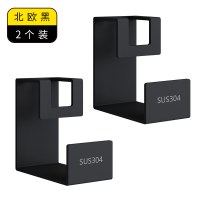 浴室厨房收纳挂神器黑色各2个保31年|浴室洗发水挂架沐浴露壁挂卫生间置物免打孔洗手液皂液器墙上收