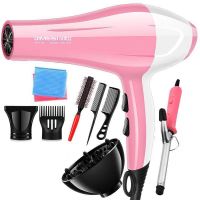 粉色家用版买1送7+卷发棒|家用吹风机大功率理发店冷热风不伤发电吹风学生宿舍酒店电吹风筒