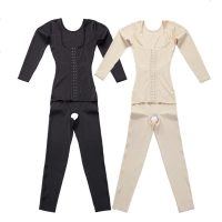 全身抽脂塑形衣瘦胳膊吸脂连体塑身衣长裤长袖排扣收腹提臀瘦大腿