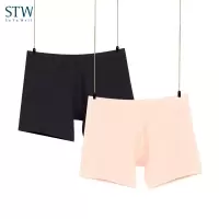 2条STW 女士裤平角裤夏9115防走光内裤莫代尔打底裤中腰大码透气