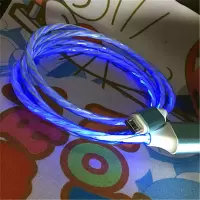 usb5v2a苹果x安卓6s发光充电器头oppo华为vivo快速充电光数据线|安卓micro-usb蓝光套装