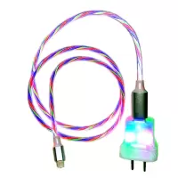 usb5v2a苹果x安卓6s发光充电器头oppo华为vivo快速充电光数据线|苹果专用彩光套装