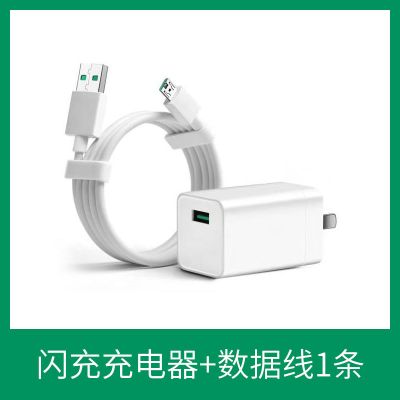 oppor9闪充充电器头r17闪充数据线r11快充充电头安卓手机充电线|闪充头+闪充数据线1条 1米