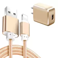 苹果充电器闪充数据线iphone11/xs/7/8plu/6s通用x充电头快冲套装|[土豪金]充电线+充电头 加长:2米