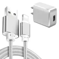 苹果充电器闪充数据线iphone11/xs/7/8plu/6s通用x充电头快冲套装|[极光银]充电线+充电头 常用:1米